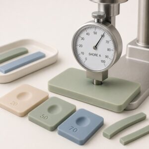 Silicone Shore A hardness testing