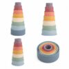 Silicone stacking cups front side and nested views