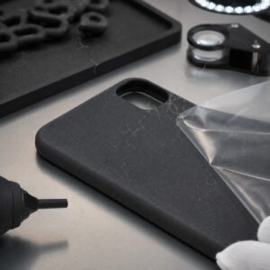 Silicone static charge attracting dust fibers