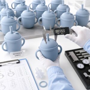 Silicone straw cup mass production consistency