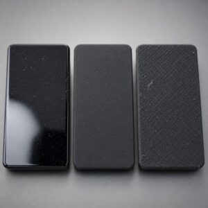 Silicone surface finish and dust attraction comparison