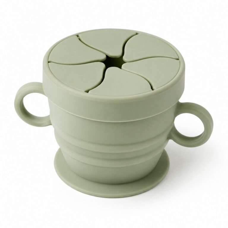 Custom collapsible silicone snack cup manufacturer