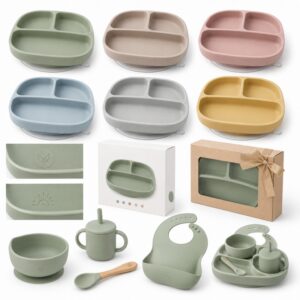 Custom colors logos and packaging for silicone baby plates