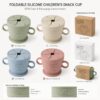 Custom colors logos and packaging for silicone snack cups
