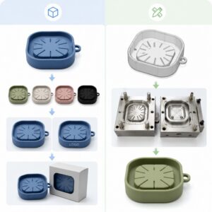 Existing and private silicone mold comparison