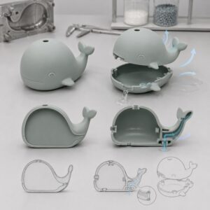 Sealed vs openable silicone baby bath toy design