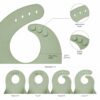Adjustable neck closure for silicone baby bib