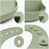 Silicone baby bib edge and wall thickness details