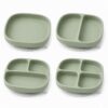 Silicone baby divided plate compartment options