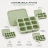 Silicone baby food freezer tray cavity and portion options