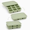 Silicone baby freezer tray lid and stackable design
