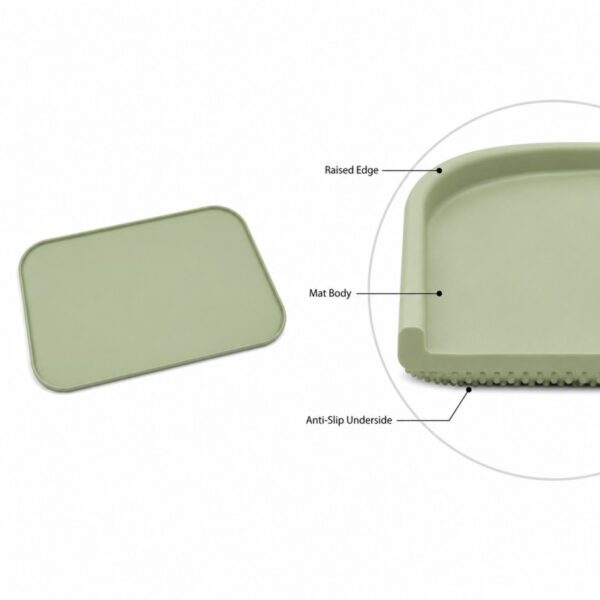 Silicone baby placemat raised spill edge design