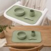 Non slip silicone baby placemat on high chair and table