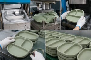 Silicone baby suction plate mold and manufacturing process