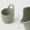 Silicone bath rinse cup soft curved pouring edge design