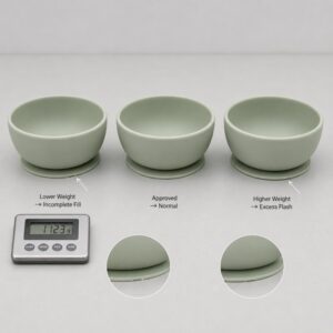 Silicone bowl weight defect comparison