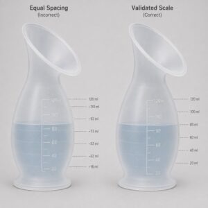 Silicone capacity mark spacing comparison