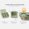 Silicone freezer tray easy release cavity structure