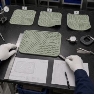 Silicone mat flatness and warping inspection