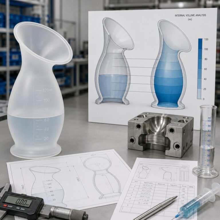 Silicone measuring marks and capacity accuracy guide