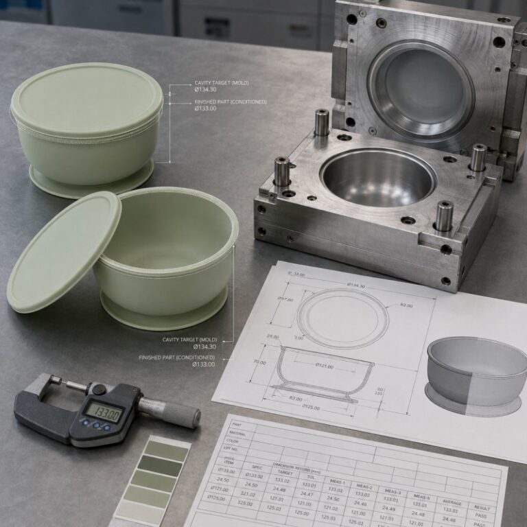 Silicone molding shrinkage and mold compensation guide