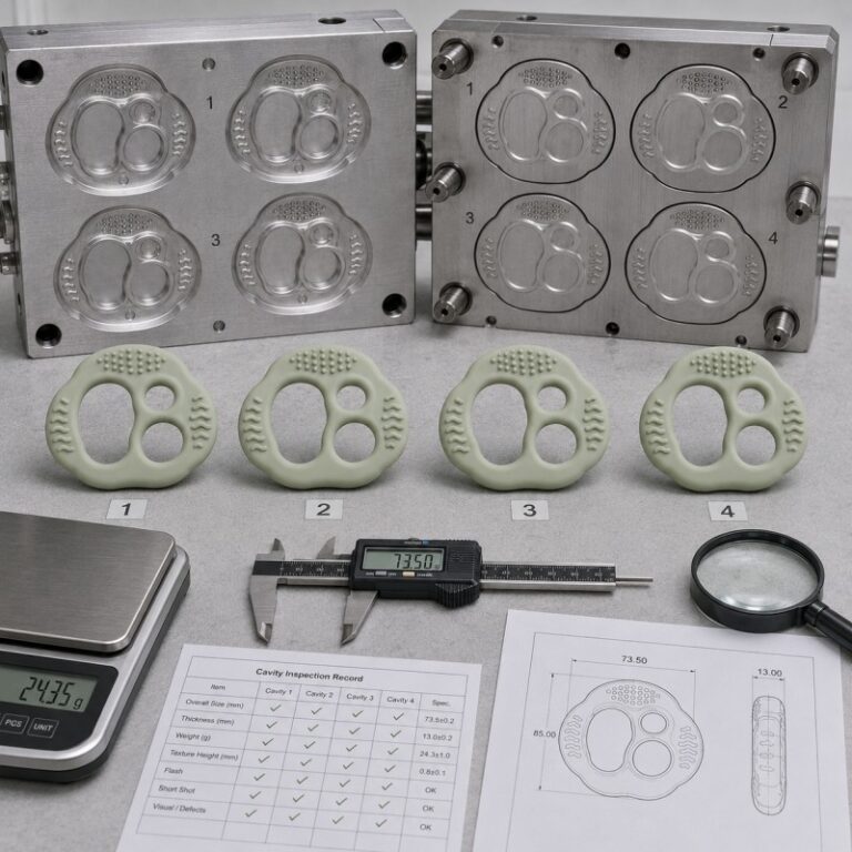 Silicone multi cavity mold consistency guide
