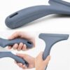 Silicone pet hair remover ergonomic handle and grip