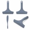 Silicone pet hair remover front side and back views