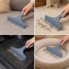 Silicone pet hair remover for sofa carpet and car mat