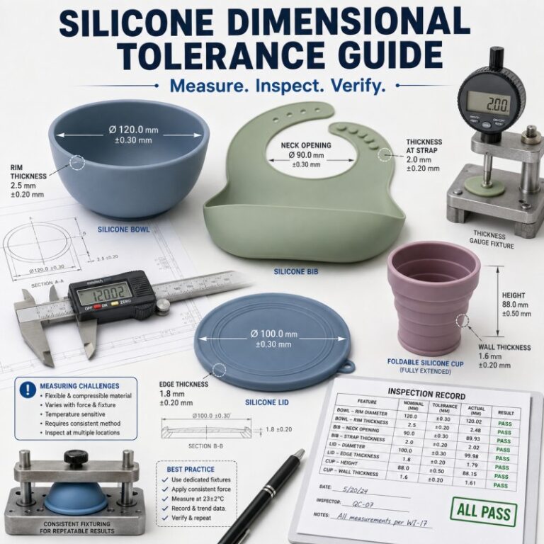 Silicone product dimensional tolerance and inspection guide