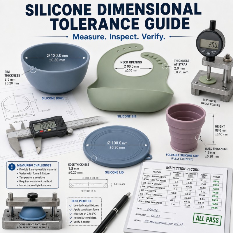 Silicone product dimensional tolerance and inspection guide