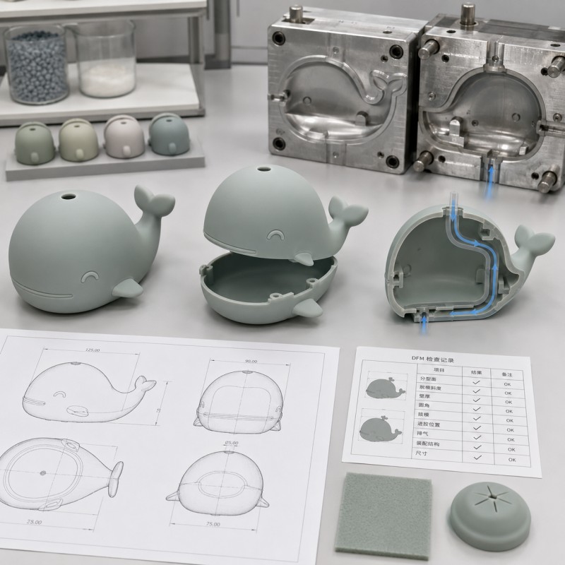 Silicone product drainage and easy clean design guide