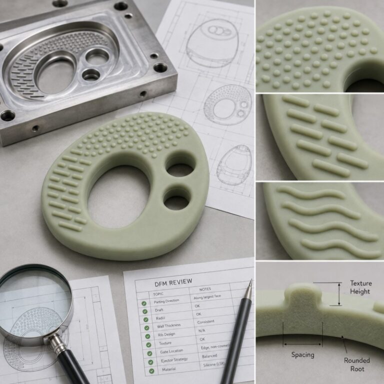Silicone product texture depth and spacing design guide