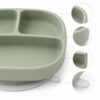 Silicone suction plate raised rim and release tab details