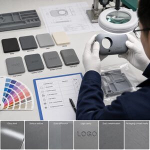 Silicone surface finish sample approval and inspection