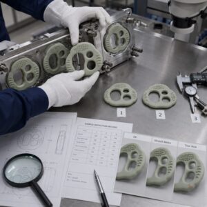 Silicone teether demolding and quality inspection