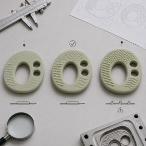 Silicone teether texture depth and spacing comparison