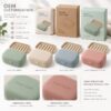 Custom colors logos and packaging for silicone travel soap cases