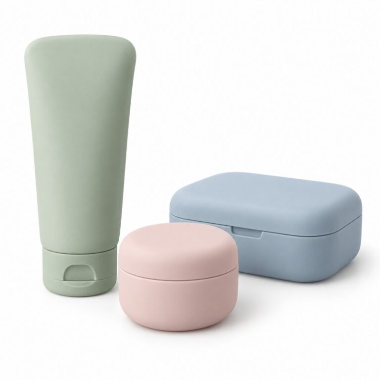 Custom silicone travel toiletry container manufacturer
