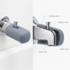 Silicone bath spout cover reference spout fit structure