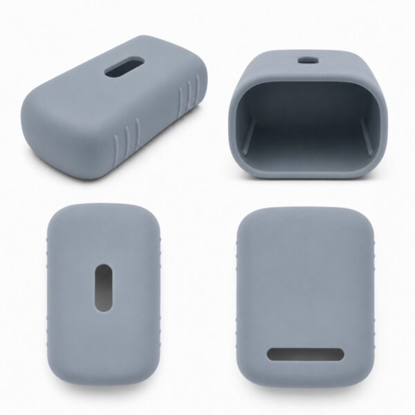 Silicone bath spout cover front rear top and bottom views