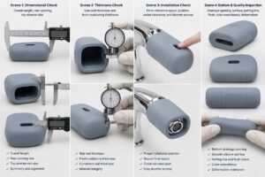 Silicone bath spout cover fit and quality inspection