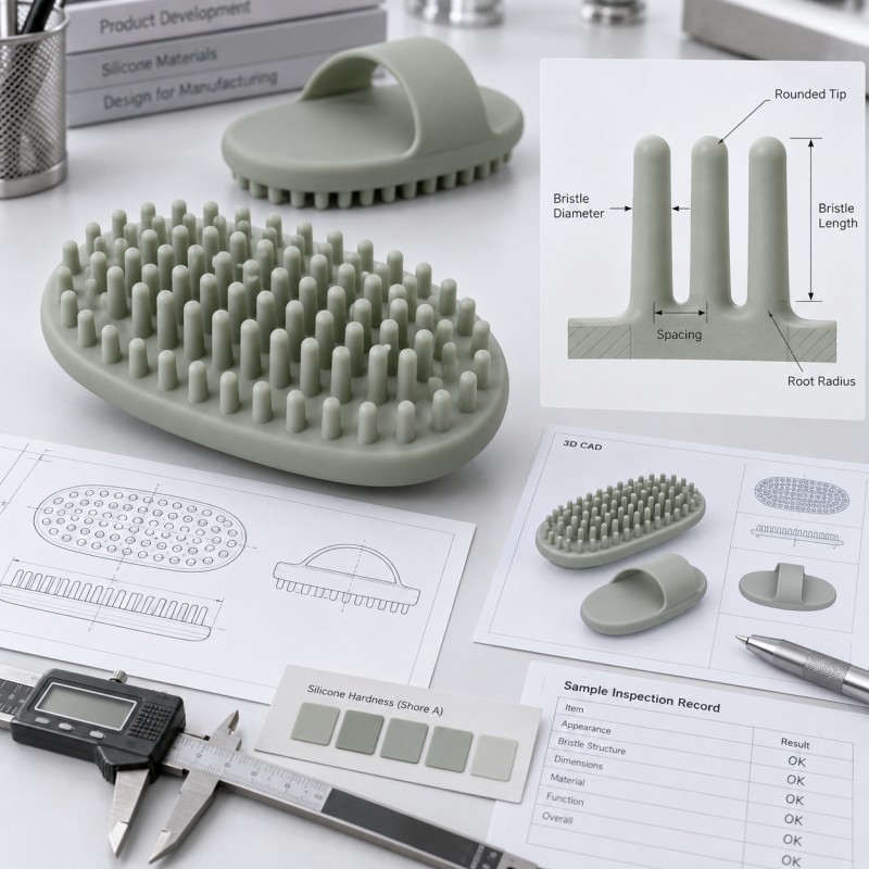 Silicone brush bristle design guide for OEM products