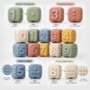 Silicone number blocks sensory texture and counting details