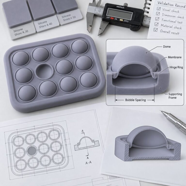 Silicone pop bubble design guide for OEM fidget toys