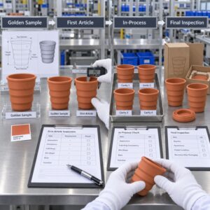 Custom silicone production quality control from first article to final inspection