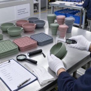 Silicone products quality inspection before mass production