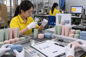 Silicone travel container quality inspection