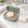 Silicone travel soap case for shampoo and soap bars