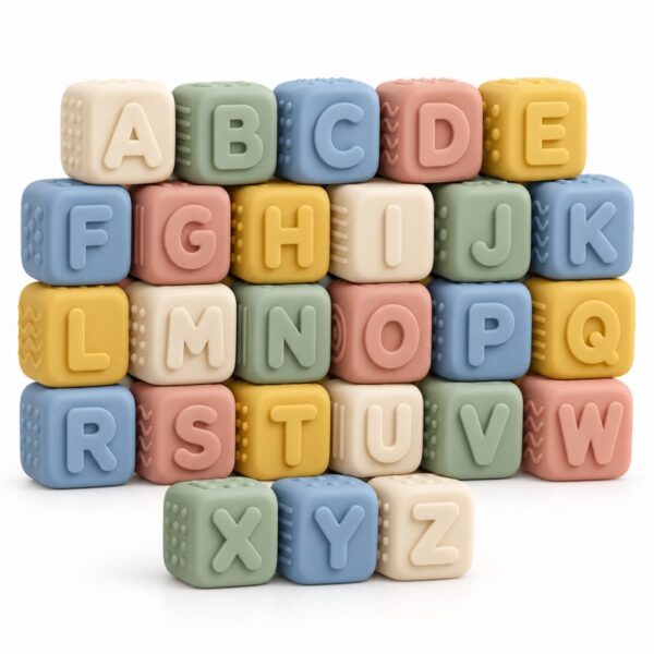 Custom silicone alphabet learning blocks manufacturer
